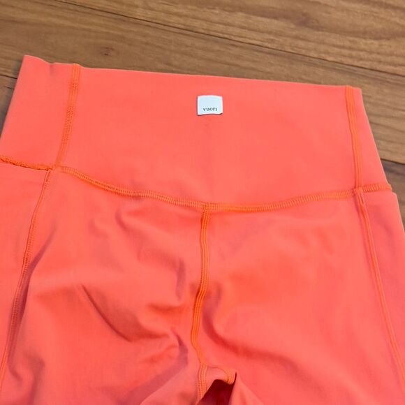 Women Vuori Studio Pocket Leggings High Rise in Grapefruit Orange Size Small - Picture 3 of 8